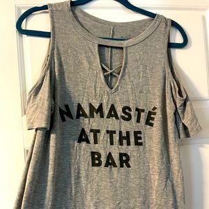 Size small off the shoulder fun saying